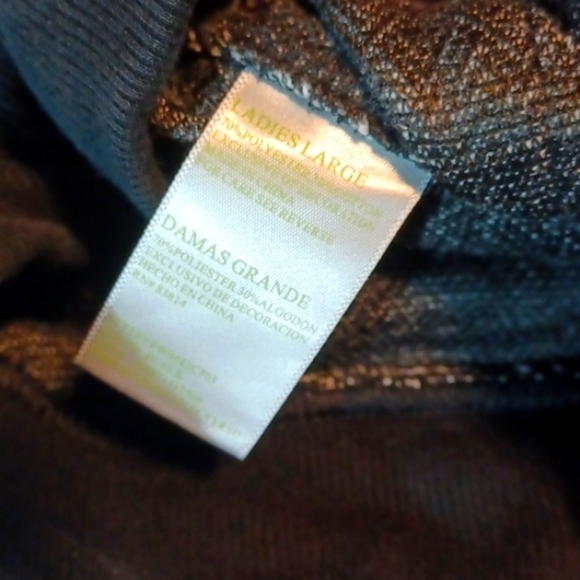 Gree Tea Gray & Black Zipper Pockets Jogger Pants  L  New No Tags - Picture 9 of 9